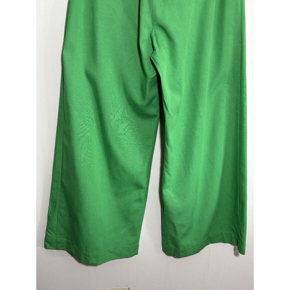 FARM RIO Pants Womens Medium Bright Green Tailored Pleated Wide Leg New Colorful - Picture 14 of 16